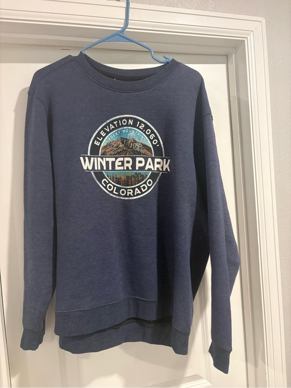 Winter Park Colorado Graphic Navy Women's Sweatshirt